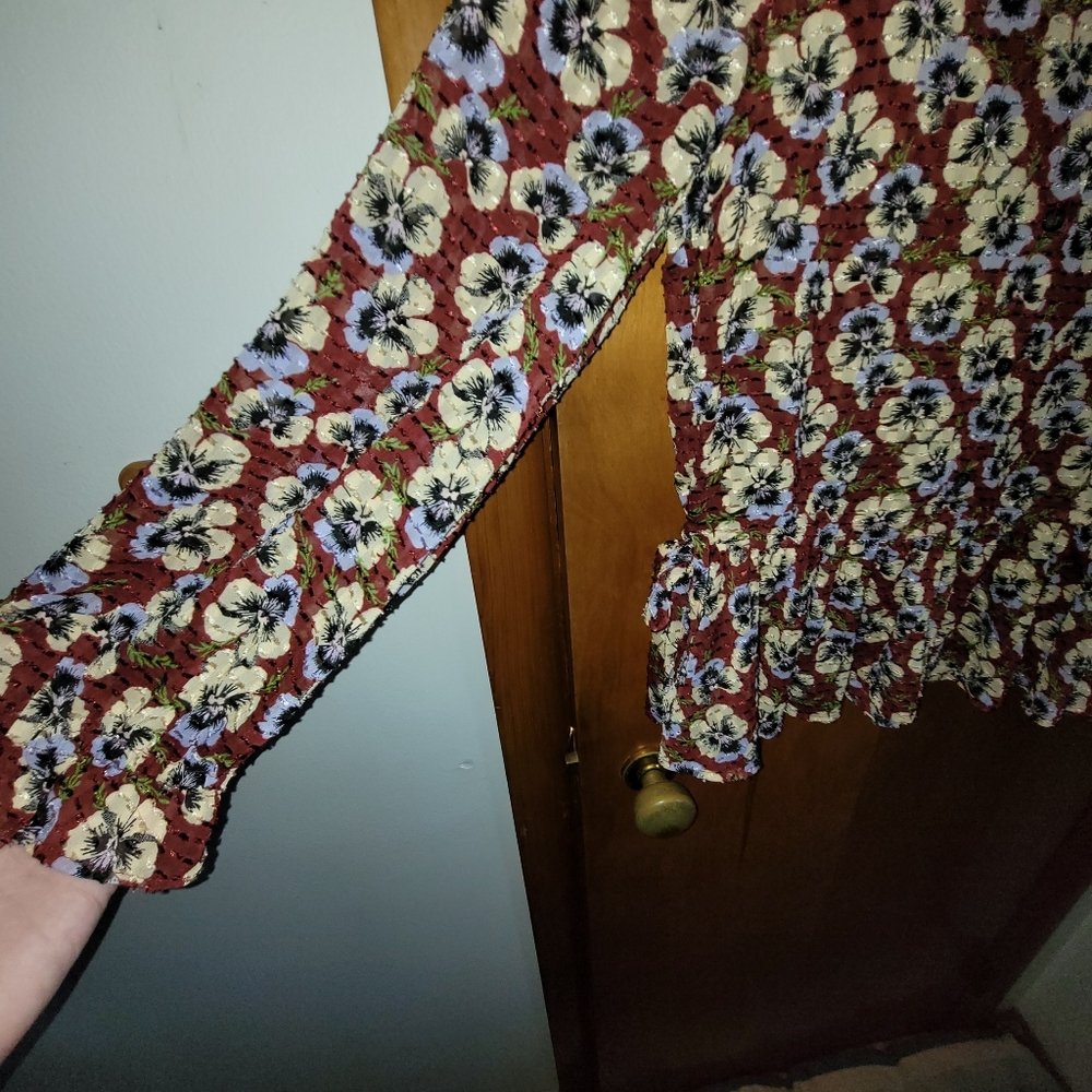 MADEWELL Drawstring Ruffle Hem Top - Picture 2 of 9